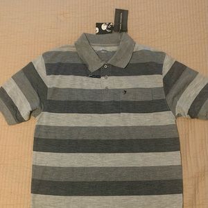 Striped black and gray shirt
